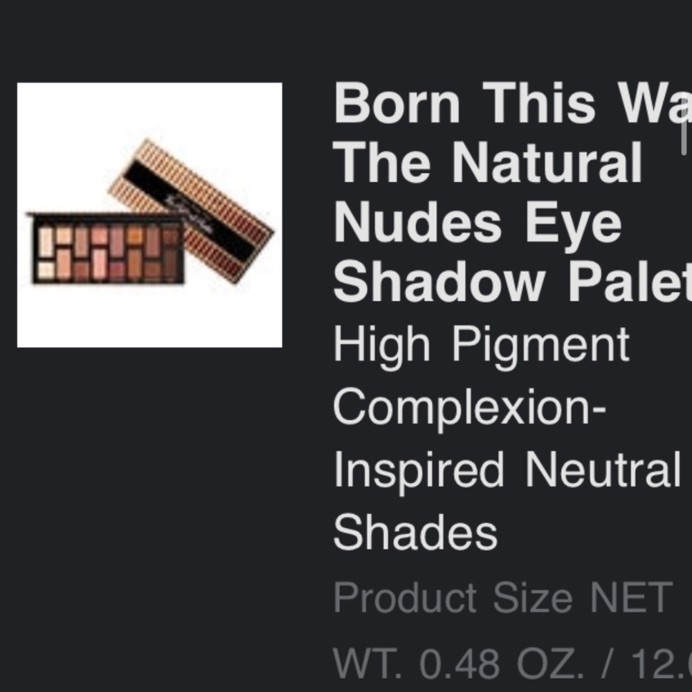 Born this way natural eyeshadow new